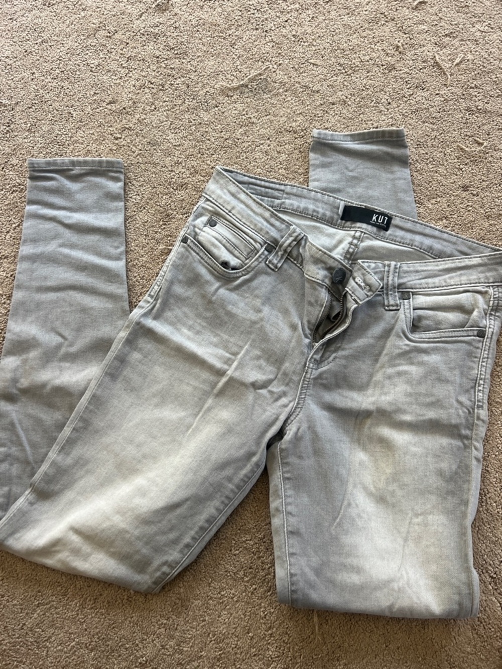 Kut from the Kloth Women's Light Gray Skinny Jeans